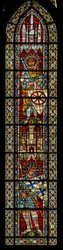 Raam w203 met afbeelding van St. Joris en St. Innocentius
