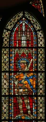 Raam w203 met afbeelding van St. Sebastianus