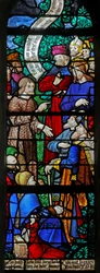 St. Johannes de Doper predikt de doop van Christus in Bethanië