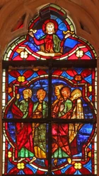 De discipelen van St. Johannes huilen