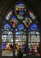 Raam w2 met St. Petrus raam