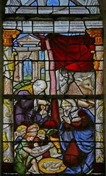 Raam met de Geboorte van Christus