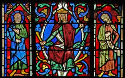 De boom van Jesse: de Maagd Maria en twee profeten