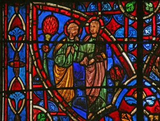 Raam w7 met St. Petrus met Christus