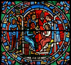 Raam wXV met Jezus gevonden in de Tempel