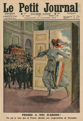 Wens van de Franse Republiek op het Congres van Versailles, Denk eerst aan mij, voorpagina illustratie uit 