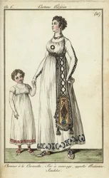 Vrouw en kind met Caracalla kapsels