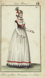Vrouw in door opera