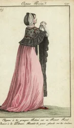 Vrouw in priesteres-stijl jurk