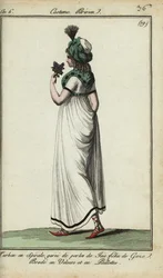 Vrouw in de mode van 1798