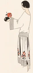 Damesmode uit de jaren 1920 (kleurenlitho)