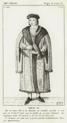XIII Eeuw, Regering van Lodewijk IX, Lodewijk IX (gravure)