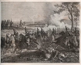 Slag bij Castiglione: tijdens zijn Italiaanse veldtocht verslaat Napoleon de Oostenrijkers onder Wurmser en dwingt hij hen zich naar Mantua terug te trekken. 5 augustus 1796 - Nieuwe Nationale Encyclopedie van Maurice La Charest - 1870
