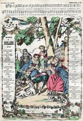 De ronde van Guilleri. Afbeelding van Epinal uit de 19e eeuw