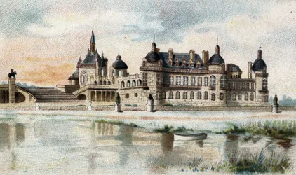 Uitzicht op het kasteel van Chantilly (Oise)