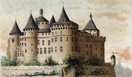 Uitzicht op het kasteel van Chastellux (Yonne)