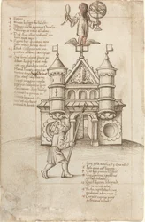 Het Standbeeld van Kans en de Voorbijganger [fol. 8 recto]