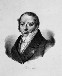 Portret van de componist Gioachino Antonio Rossini