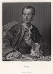 Portret van de schrijver, essayist en filosoof Denis Diderot 1713-1784, midden 18e eeuw
