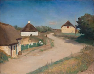 Huizen Langs een Weg in Morsø, Jutland