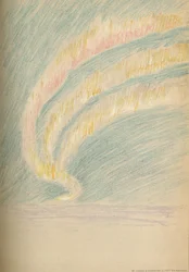 Stromen van het noorderlicht, 28 november 1893. Pastelschets, 1893 1897