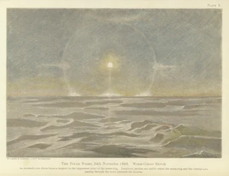 De poolnacht, 24 november 1893, aquarel schets