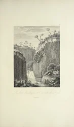Basaltrotsen en de Cascade de Regla, illustratie uit 