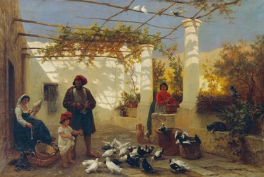 In een Italiaanse pergola