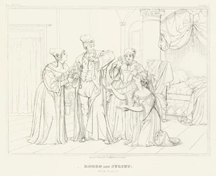 Romeo en Julia, Act III, Scene 5 (gravure)