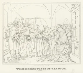 De Vrolijke Vrouwtjes van Windsor, Act IV, Scene 2 (gravure)