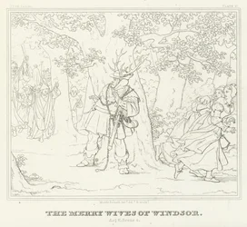 De Vrolijke Vrouwtjes van Windsor, Act V, Scene 4 (gravure)