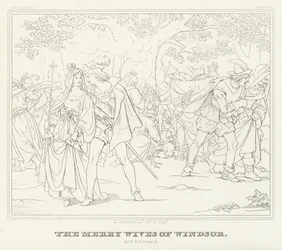 De Vrolijke Vrouwen van Windsor, Act V, Scene 4 (gravure)