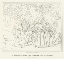 De Vrolijke Vrouwen van Windsor, Act V, Scene 4 (gravure)