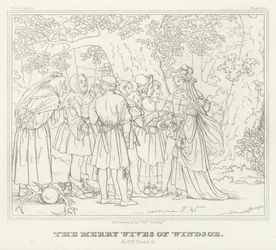 De Vrolijke Vrouwen van Windsor, Act V, Scene 4 (gravure)