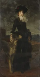 Mina Kaulbach met dog