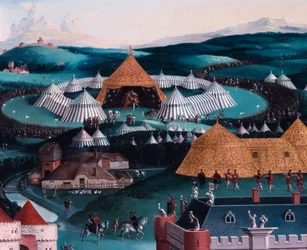 Interview van François I en Hendrik VIII op het Gouden Laken Kamp 7 juni