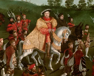 Interview van François I en Hendrik VIII op het kamp van het Gouden Laken op 7 juni