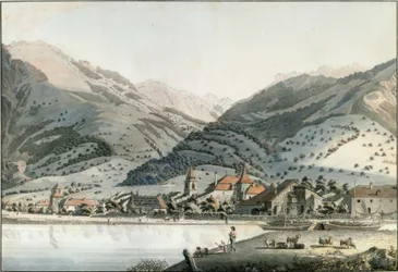 De stad Villeneuve