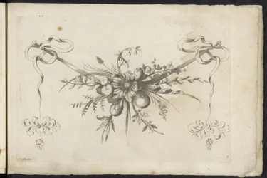 Festoen van vruchten, bladeren en bloemen