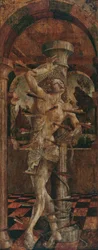 Heilige Sebastian (binnenzijde) en heilige Sebastian (buitenzijde)