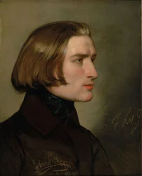 Portret van de componist Franz Liszt 1811-1886, 1838