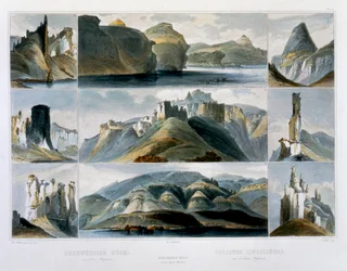 Opmerkelijke heuvels aan de bovenloop van de Missouri, 1844