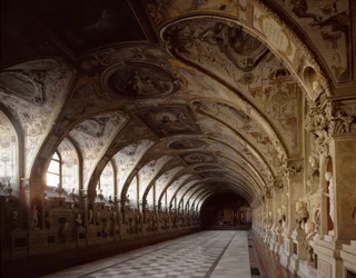 Uitzicht op de antiquarium van het Koninklijk Paleis ontworpen door de architect en schilder Friedrich Sustris (1540-1599). 1569-1586 München Duitsland