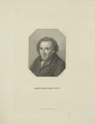 Portret van Moses Mendelssohn 1729-1786, 1818