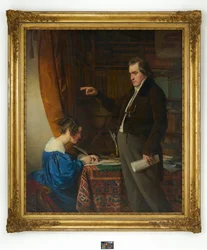 Prof. dr. Ignaz Rudolf Bischoff von Altenstern dicteert aan zijn echtgenote Johanna