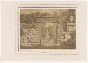 Architectuurfantasie met antieke elementen (Antike Fragmente)