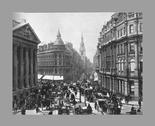 Het Mansion House en Cheapside, Londen, ca. 1900
