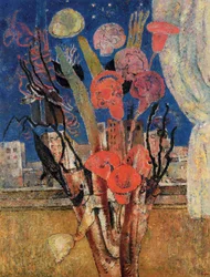 Bloemen over de stad