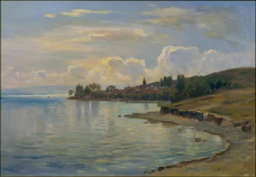 Landschap van het Meer van Genève aan de oever van Savoye (Frans: Paysage lémanique de la côte de Savoie)