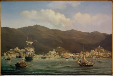 Uitzicht op de haven van Saint Thomas
